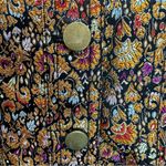 Coldwater Creek Vintage Jacquard Black & Jewel Tone Button Front Blazer Jacket Photo 5