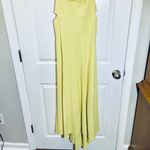 Susana Monaco Maxi Dress Nylon Stretch Fit & Flare Yellow Sz L Photo 4