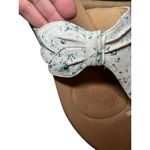 Clarks Laurieanne Rae Women's 11 Sandals White Blue Floral Slip On Comfort Shoes Photo 3