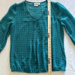 st. john's bay ~ Teal Sheer Chiffon Blouse Top ~ Sz Large ~ NWOT ~ A1221 Photo 8