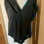 Black and Blue beach belle Striped Swimsuit 16 Photo 3