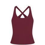 Spanx  Get Moving Contour Crossback Shelf Tank Burgundy   Photo 1