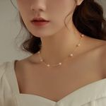 Dainty Gold Necklaces /Pearl Choker Necklace /Pearl Necklaces for Women Photo 0