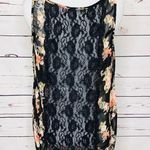 Papaya Sheer Black Floral & Lace Tank Top Size Medium Photo 7