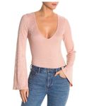 Free People Intimately Charli Flare Sleeve Bell Ribbed Bodysuit- Size Small Photo 1