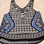 Jealous Tomato Black & Blue Mixed Print Sleeveless V-Neck Top – Size M Photo 5