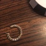 ✨ Diamonique Inside Out Hoop Earrings✨ Gold Photo 3