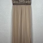 BHLDN  Anthropologie Vilette Strappy Maxi Dress in Oyster NWT Size 8 Photo 4