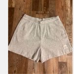 Alo Yoga  Ribbed Lounge Shorts Women's Gray Casual Relaxed Fit Large Photo 2