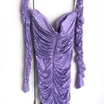 NWOT Alex Perry lilac rhinestone dress mini Size 6 Photo 8