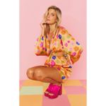 Show Me Your Mumu  Go Out Cut Out Poppin Poppy Mini Dress Balloon Sleeve Size M Photo 2