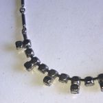 Vintage Silver Tone CZ Rhinestone Boho Bling Choker Necklace Photo 6