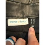 Canyon Retreat Black Faux Leather Midi Skirt Button Front Pockets 10 Womens Photo 6