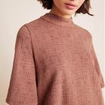 Anthropologie  Current Air Bette Tie-Back Cotton Contemporary Brown Blouse Top Photo 2