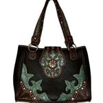 Vintage Western Styled Studded P&G Embroidered Shoulder Bag Photo 0