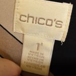 Blouse Women's Size Medium boat‎ neck equestrian 3/4 sleeve Chicos 1 Photo 2