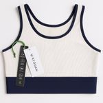 Kyodan NWT Ladies Bra Top White/Navy L Photo 1