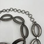 Fossil  Belt Y2K 90's Metal Chain Oval Links Boho Adjustable Hammered Silver Photo 2