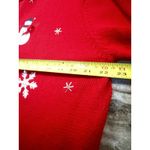 Vintage Crystal Kobe Knitted Christmas Sweater Cardigan Snowman Snowflakes Large Red Photo 9