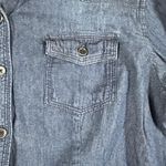 Maurice's Shirt Womens Large Blue Denim Button Up Western Long Sleeve Pockets Photo 4