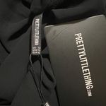 Pretty Little Thing Black Asymmetrical Fringe Beach Dress Photo 7