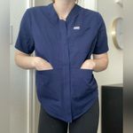 FIGS  Masaya Scrub Zip Up‎ Short Sleeve Shirt Jacket Sz XS in navy Photo 4