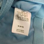 Wild Fable Blue Ribbed Longline Bralette Bikini Set M Photo 3