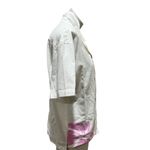 Roxy  x Kate Bosworth Women's M Floral Button-Up Shirt White Vintage Photo 5