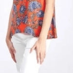 Collective Concepts  Krissa Keyhole Halter Blouse Red Sleeveless Large NWT Photo 0