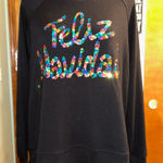 Philosophy black holiday sweatshirt “Feliz Navidad” colorful sequins size S Photo 0