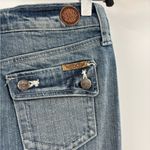 Unif Deadstock Vintage Y2K 2000s midi blue jean raw hem fringe denim skirt sz 29 NWT Photo 9