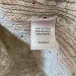 J. Jill Cable Knit Confetti Cream Tunic Sweater Ivory Size Small Braided Coastal Photo 4