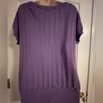 Cyrus  Purple Dolman Short Sleeve Sweater Size XL Photo 2