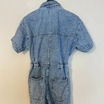 Free People  Marci Denim Jumpsuit in Wash Powder Size Small Photo 7