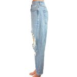 American Eagle  Blue Light Wash Distressed Stretch Cropped Straight Jeans Size 12 Photo 1