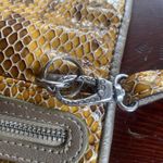 Brighton  Patent Leather Tan Snakeskin Embossed Crossbody Wallet Removable Strap Photo 9