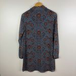 CAbi  Provincial Tunic Dress Small Blue Floral Long Sleeve Boho Fall Office Flowy Photo 4