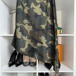 Alice + Olivia  Maeve Silk Camo Asymmetric Midi Slip Skirt Photo 5