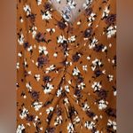 Abound Nordstrom  Smock Front Peplum Top in Brown Floral size Medium Photo 4