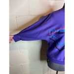 tshirt 3/4 sleeve batwing 1980s geometric purple pink blue Size L Photo 2