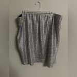 Torrid  Mini Foil Knit Tulip Skirt Silver Elastic Waist Party Size 2X New Whimsy Photo 2