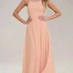 Lulus Strappy To Be Here Black Lace-Up Maxi Dress - Large Photo 0