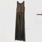 Donna Morgan Gold/Bronze Metallic Sleeveless Formal Maxi Dress Photo 2