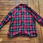 Croft & Barrow Button Down Flannel Pajama Top Red Size Medium Photo 3
