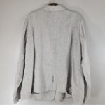 Eileen Fisher  grey sparkle lightweight organic linen shaped blazer jacket C25 Photo 5