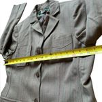 Harvé Benard Harve Benard Vintage Wool Blazer Jacket Womens Size 10 Brown Green Striped Photo 9