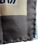 Vintage 90s Hand Sewn Bill Blass Neutrals Silk Scarf Hand Rolled Tan Photo 5