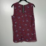 CAbi Women's Burgundy Floral Double Layer Sleeveless Top - Size Medium - Zipper Photo 6