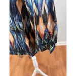 Chico's Chico’s Women Blazer 2 Metallic Tropical Single Breasted Open Collared Resort Photo 1