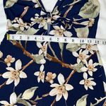 A'Gaci A’gaci Deep V Plunge Cut Out Criss Cross Back Floral Jumpsuit Blue Off White S Photo 10